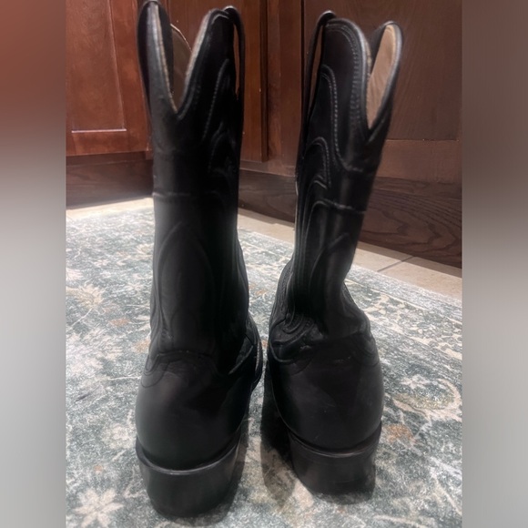 BLACK TECOVAS COWGIRL/COWBOY BOOTS - Picture 6 of 8